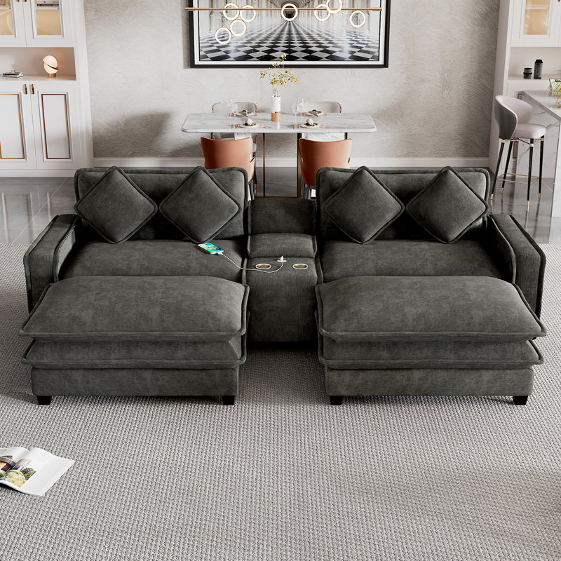 Chenille sectional discount